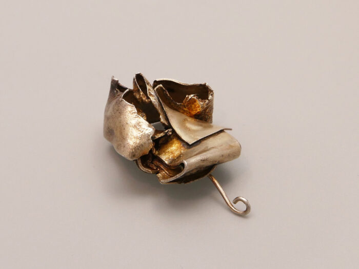 Vintage Brutalist Silver Pendant Retro 1970s Heavy Chunky 6