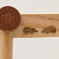 Vintage Solid Gold Hedgehog Stud Earrings 9ct 6