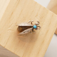 Navajo Bug Silver Pin Insect Brooch with Turquoise 3