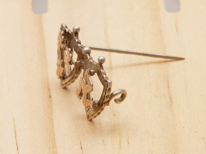 Edwardian Rose Gold Silver Brooch Clovers Isle of Man Sicily Ireland 9