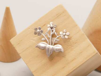 Flower Bouquet Silver Brooch Hallmarked 1993 1