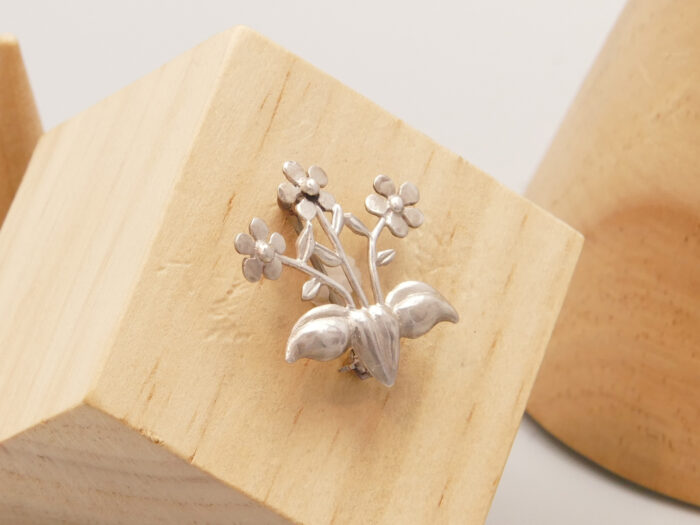 Flower Bouquet Silver Brooch Hallmarked 1993 5