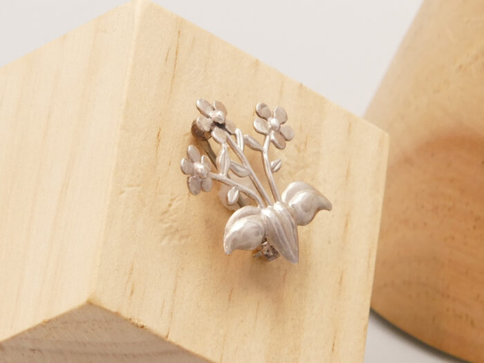 Flower Bouquet Silver Brooch Hallmarked 1993 6