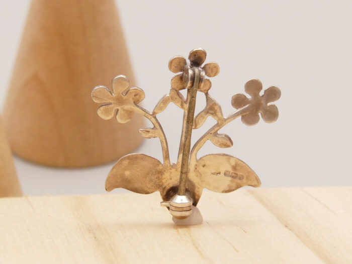 Flower Bouquet Silver Brooch Hallmarked 1993 8