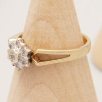 Art Deco Diamond Ring in 9ct Yellow Gold 1899 – Geometric Star Design 4