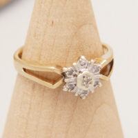 Art Deco Diamond Ring in 9ct Yellow Gold 1899 – Geometric Star Design 7