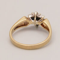 Art Deco Diamond Ring in 9ct Yellow Gold 1899 – Geometric Star Design 9