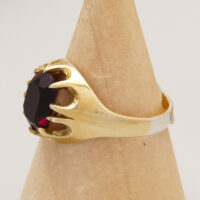 Vintage Red Almandine Garnet Ring in Gold Plated Silver 4