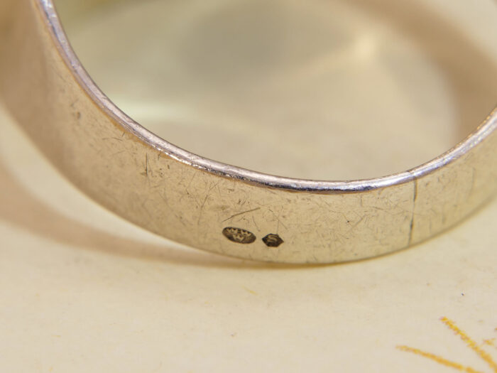 Modernist Tigers Eye 835 Silver Chunky Ring Sweden 5