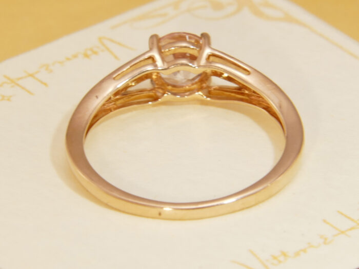 Romantic 1ct Morganite Solitaire Ring in 9ct Rose Gold Hallmarked 2008 3