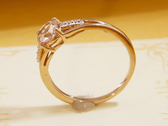 Romantic 1ct Morganite Solitaire Ring in 9ct Rose Gold Hallmarked 2008 6