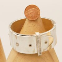 Victorian Belt Buckle Bangle Silver 2