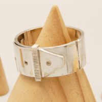 Victorian Belt Buckle Bangle Silver 3