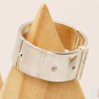 Victorian Belt Buckle Bangle Silver 7