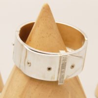 Victorian Belt Buckle Bangle Silver 8
