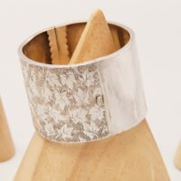 Victorian Wide Aesthetic Silver Bangle Engraved blanckensee Levetus 1882 4