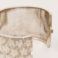 Victorian Wide Aesthetic Silver Bangle Engraved blanckensee Levetus 1882 7