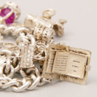 Vintage Heavy Silver Charm Bracelet 1977 – 10 Charms 8