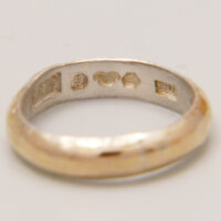 Gold Plated Silver Band Ring by Carl Forsberg Sweden 1982 8