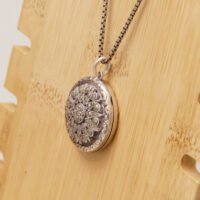 Marcasite Mandala Style Sterling Silver Locket Massingham 1957 5