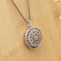 Marcasite Mandala Style Sterling Silver Locket Massingham 1957 6