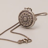 Marcasite Mandala Style Sterling Silver Locket Massingham 1957 7