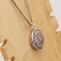 Marcasite Mandala Style Sterling Silver Locket Massingham 1957 9