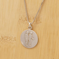 Swedish Metro Gemini Twins Pendant in Sterling Silver 3