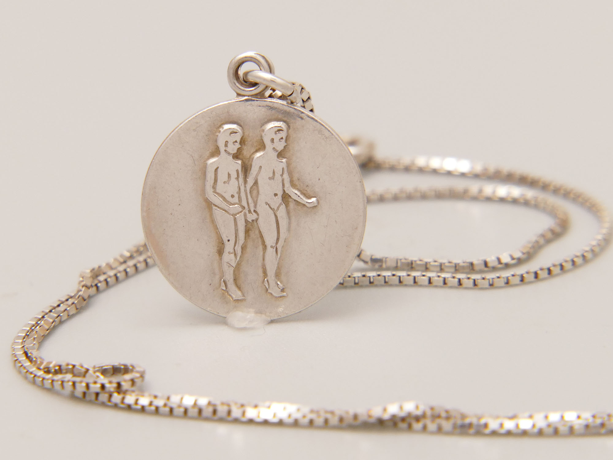 Swedish Metro Gemini Twins Pendant in Sterling Silver 9