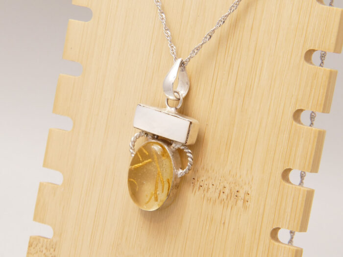 Vintage Italy Mother of Pearl Sterling Silver Pendant 4