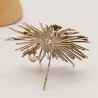 Vintage Modernist Abstract Sunburst Brooch Pin London 1978 10