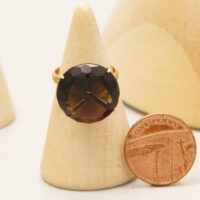 Vintage Smoky Quartz 14ct Yellow Gold Cocktail Ring 2