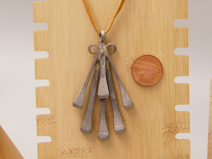 Vintage Swedish Modernist Abstract Pendant Medallion in Pewter 1