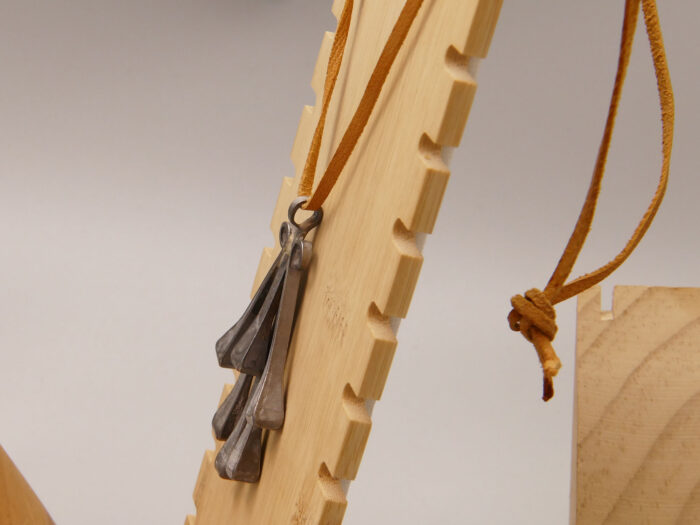 Vintage Swedish Modernist Abstract Pendant Medallion in Pewter 5