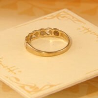Vintage Friendship Band Ring 9ct Solid Gold Hearts Motif 1991 4