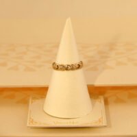 Vintage Friendship Band Ring 9ct Solid Gold Hearts Motif 1991 7
