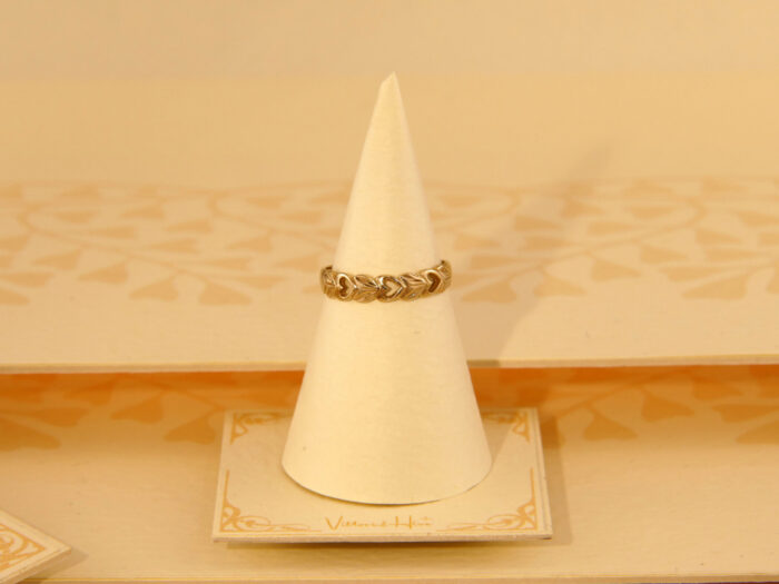 Vintage Friendship Band Ring 9ct Solid Gold Hearts Motif 1991 7