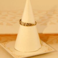 Vintage Friendship Band Ring 9ct Solid Gold Hearts Motif 1991 8