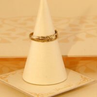 Vintage Friendship Band Ring 9ct Solid Gold Hearts Motif 1991 9