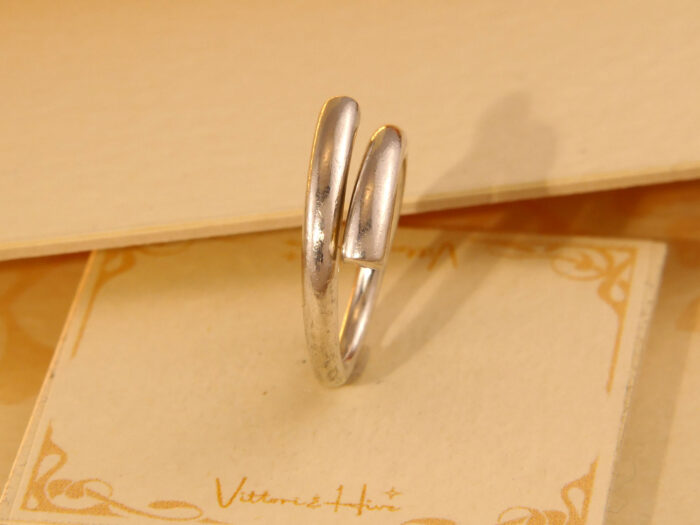 Vintage Modernist Thick Solid 830 Silver Band Ring 1970s 7