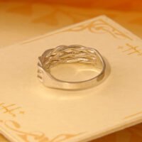 Vintage Woven Twisted Band Sterling Silver Ring 1957 4