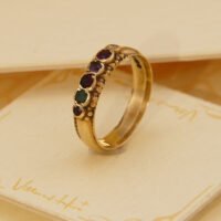 Antique REGARD Acrostic Gold Ring Ruby Emerald Garnet Amethyst Ruby Diamond 11
