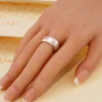 Vintage Thick & Chunky Rustic Silver Band Ring 2