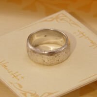 Vintage Thick & Chunky Rustic Silver Band Ring 4