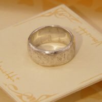 Vintage Thick & Chunky Rustic Silver Band Ring 5