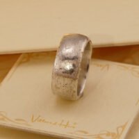 Vintage Thick & Chunky Rustic Silver Band Ring 6