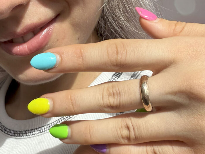 Hammered Gold Plated Silver Band Ring by Carl Forsberg Sweden 1982 2