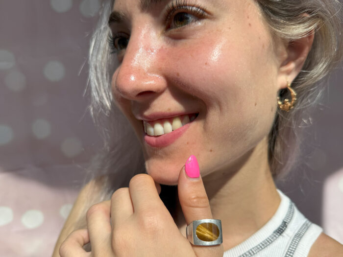 Vintage Tigers Eye Signet Ring Joachim S’Paliu 1970 2