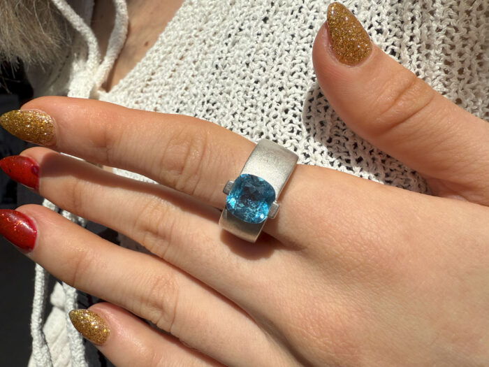 Iryna modernist topaz ring 2