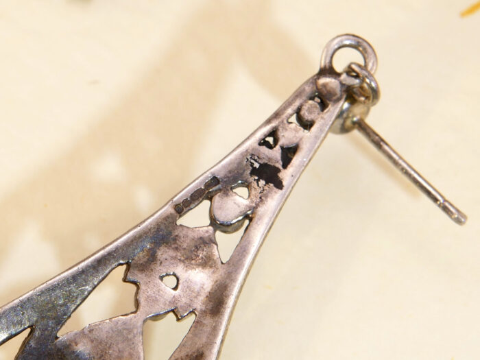 Art Deco Jade Marcasite Silver Dangle Chandelier Earrings 1913 7